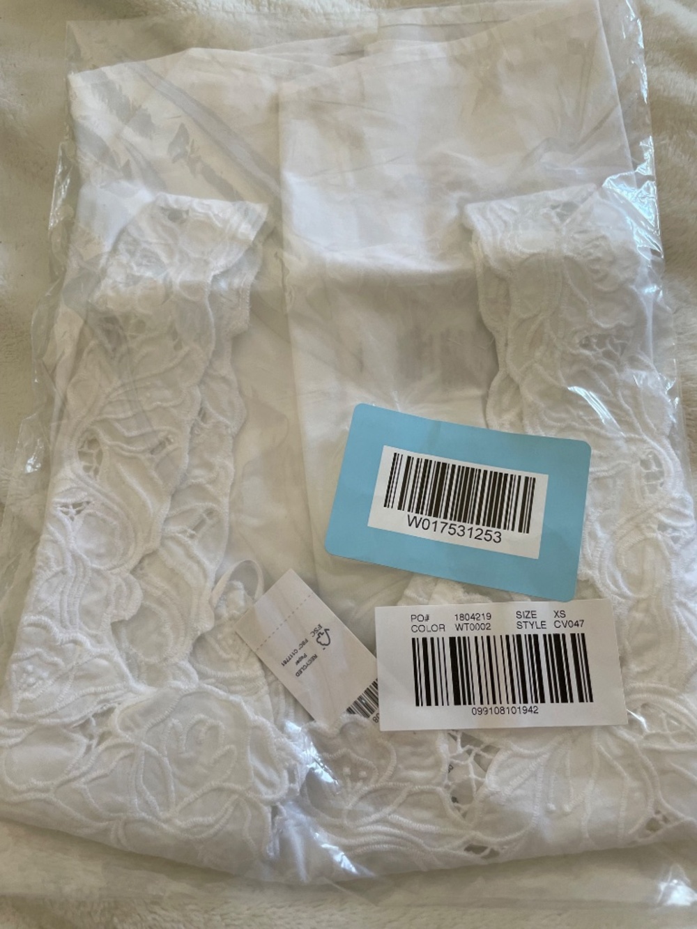 j Crew Lace trim compact poplin tank white XS - Picture 4 of 4